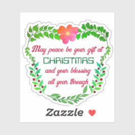 PEGATINA QUE LA PAZ SEA TU REGALO A LOS NAVIDADES