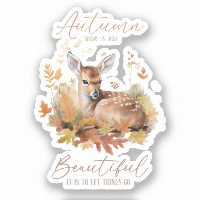 Pegatina Que las cosas vayan de otoño (Anverso)