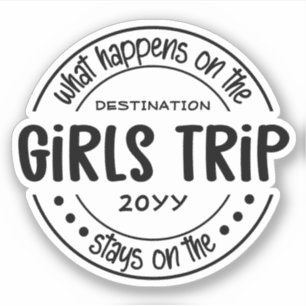 Pegatina Qué pasa con los Chicas Viaje Personalizados Chica