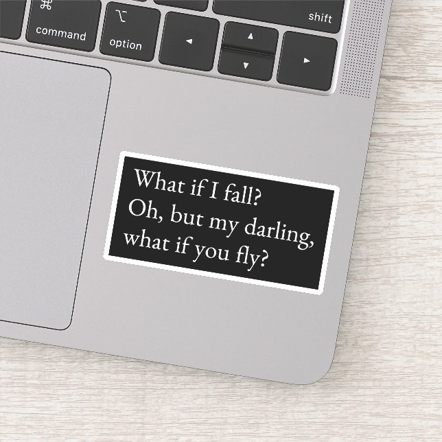 Pegatina ¿Qué pasa si me caigo? (Detalle)