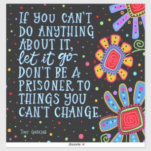 Pegatina Que se burle de la inespiritualidad floral colorid