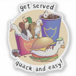 Pegatina ¡Que te sirvan rápido y fácil!