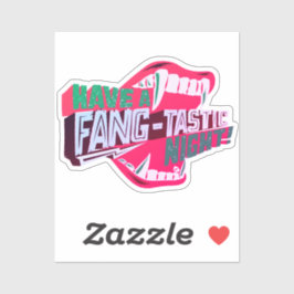 Pegatina Que tengas una noche fang-tastica Vampire Hallowee