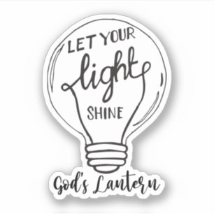 Pegatina Que tu luz brille con las linternas de Dios