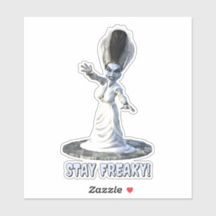 Pegatina ¡Quédate freaky! Novia de Frankenstein