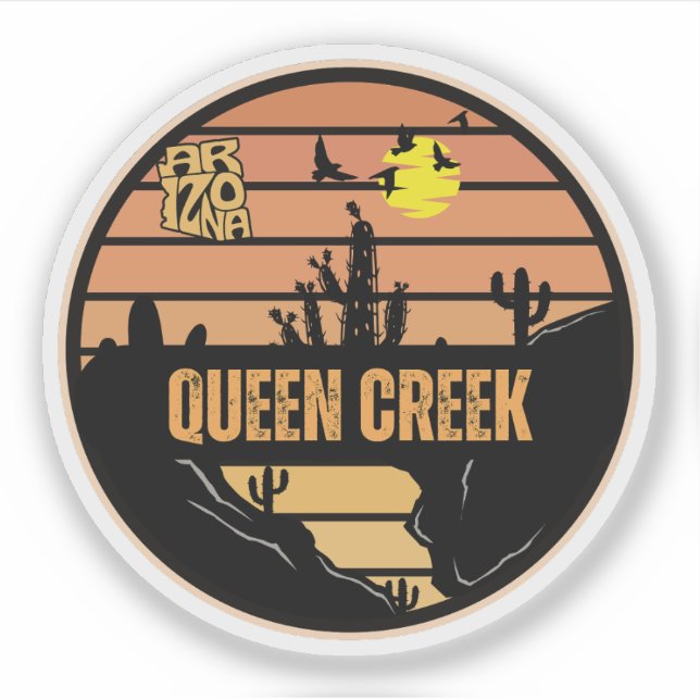 Pegatina Queen Creek, Arizona (Anverso)