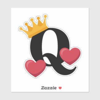 Pegatina Queen of Hearts Crowned Love Emblem