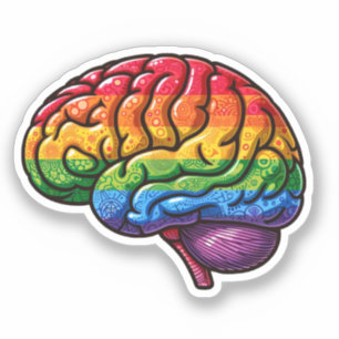 Pegatina Queer Brain