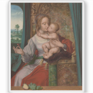 Pegatina Quentin Metsys - Madonna de las cerezas