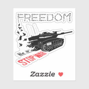 Pegatina Queremos paz mundial y libertad, alto a la guerra