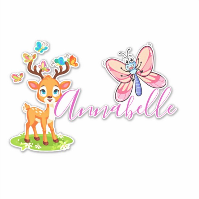 Pegatina Querido bebé (ciervo) (Anverso)