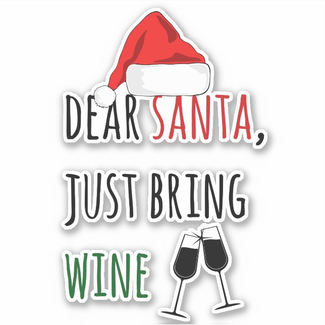 Pegatina Querido Papá Noel, trae Navidades divertidos (Anverso)