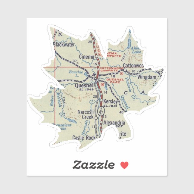 Pegatina Quesnel BC (Hoja)