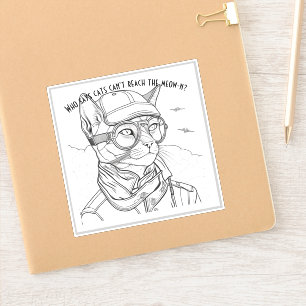 Pegatina ¿Quién dice que los gatos no pueden llegar al meow