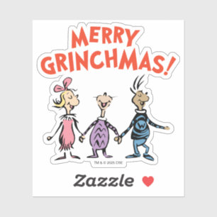 Pegatina Quienes se dan la mano Feliz Grinchmas