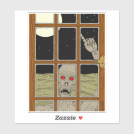 Pegatina Quiere Venir En El Arte De Horror