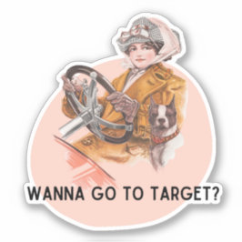 Pegatina ¿Quieres ir a Target? | Vintage Woman Meme Pegatin