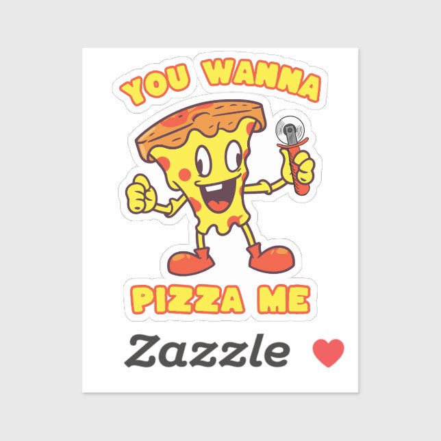 Pegatina Quieres Pizza Me (Hoja)