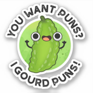 Pegatina Quieres Puns I Gourd Puns Funny Veggie Pun