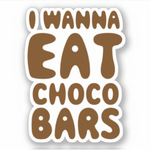 Pegatina Quiero Comer Barras De Choco