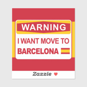 Pegatina Quiero Ir A Barcelona