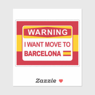 Pegatina Quiero Ir A Barcelona
