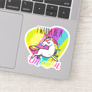 Pegatina Quiero ser unicornio