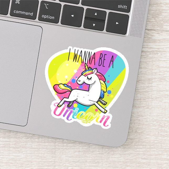 Pegatina Quiero ser unicornio (Detalle)