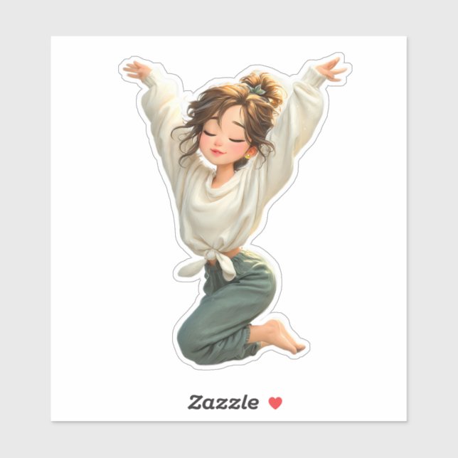 Pegatina Quiet Daydream Girl – Premium Art Sticker (Hoja)