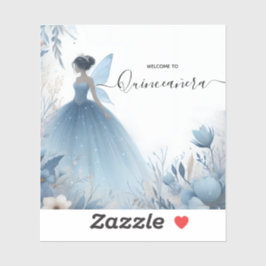Pegatina Quinceanera de bosque encantado de la nueva bruja 