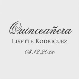 Pegatina Quinceanera de texto personalizado