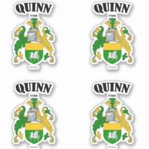 Pegatina Quinn Escudo Traducción y significado irlandés (x4