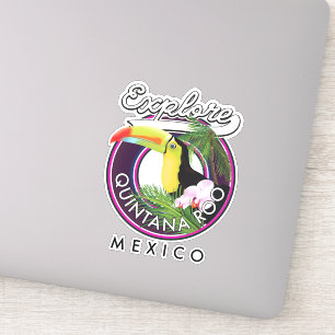 Pegatina Quintana Roo Holbox playa méxico.