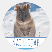 Pegatina Quokka Beach personalizado de los niños a