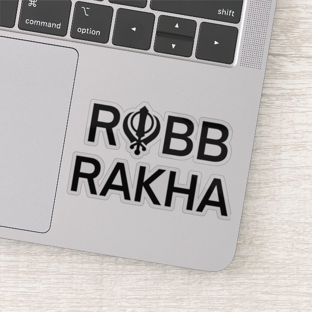 Pegatina Rabb Rakha Punjabi Sikh (Detalle)