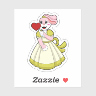Pegatina Rabbit as Bride con vestido de novia.PNG