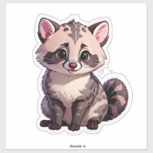 Pegatina Raccoon