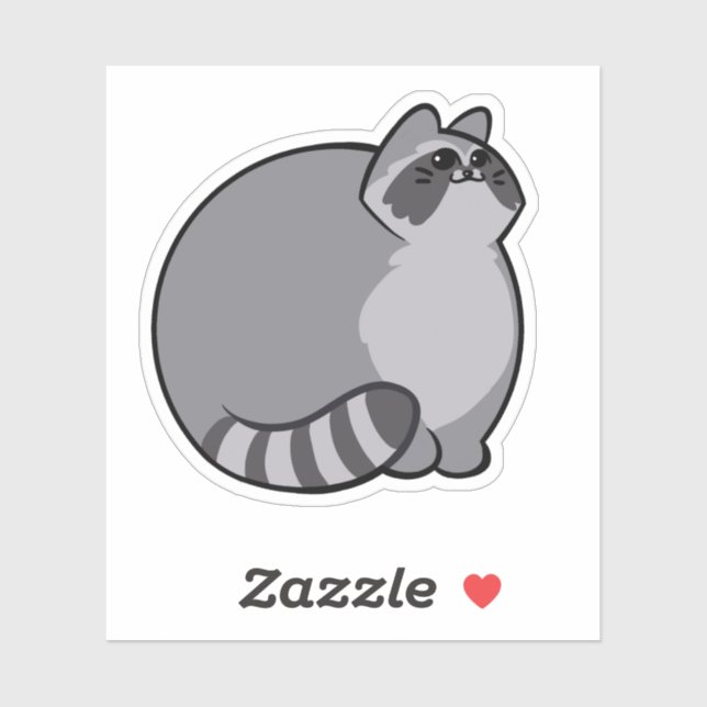 Pegatina Raccoon CHONK (Hoja)