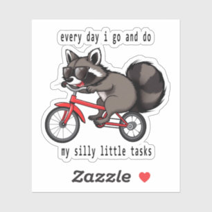Pegatina Raccoon En Bicicleta, Ew People raccoon, raccoon p
