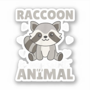 Pegatina Raccoon Es Mi Espíritu Animal Cute Raccoon