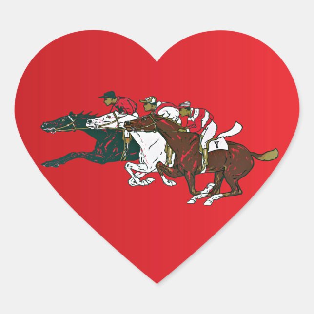 Pegatina Race Horses (Anverso)