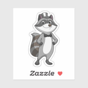 Pegatina Racoon como Groom con el empate