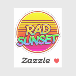 Pegatina Rad Sunset Retro