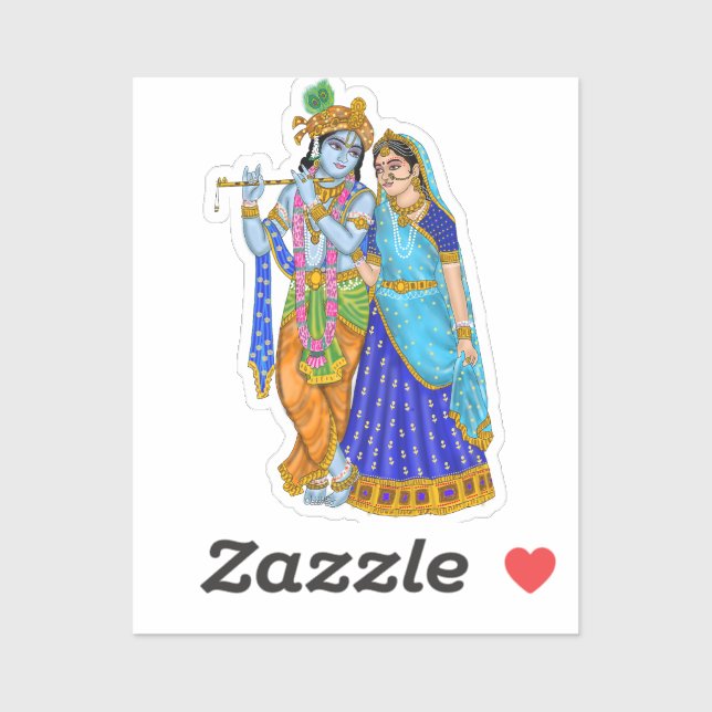 Pegatina Radha Krishna Sticker (Hoja)
