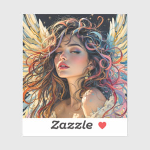 Pegatina Radiancia celeste - Retrato Ángel alado del arco i