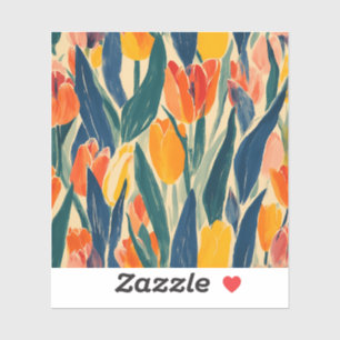 Pegatina Radiancia Primaveral de Tulipanes