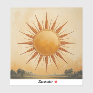 Pegatina Radiant Sun Painting Images – A Timeless Symbol 