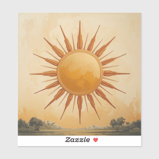 Pegatina Radiant Sun Painting Images – A Timeless Symbol  (Hoja)