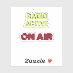 Pegatina Radio activa/en directo