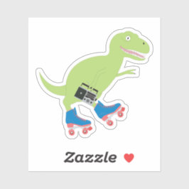 Pegatina Radio sosteniendo patinaje sobre patinaje en rollo